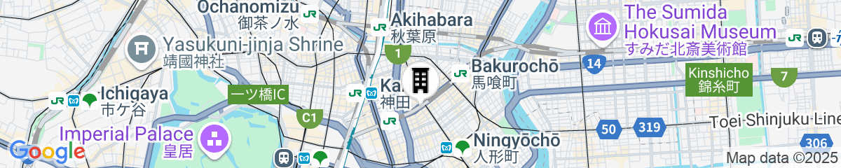 Map for Dormy Inn Premium Tokyo Kodenmacho Hot Spring
