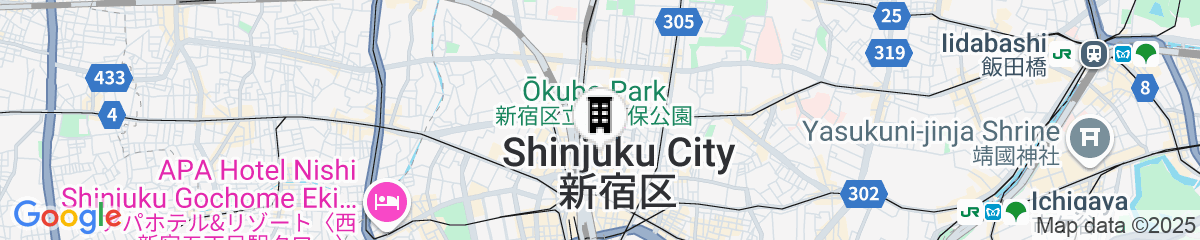 Map for Hotel Gracery Shinjuku