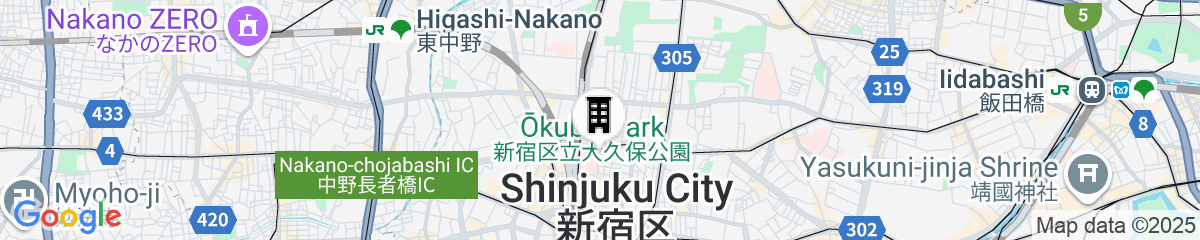 Map for La'gent Hotel Shinjuku Kabukicho