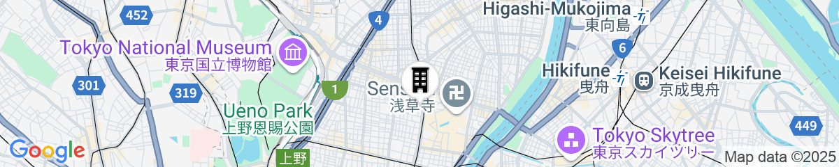 Map for Asakusa View Hotel