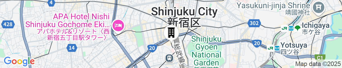 Map for Hotel Sunroute Plaza Shinjuku