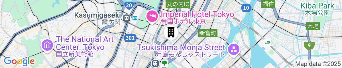 Map for Hotel Musse Ginza Meitetsu