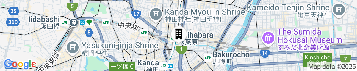 Map for Super Hotel Premier Akihabara