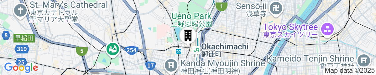 Map for Sotetsu Fresa Inn Ueno Okachimachi