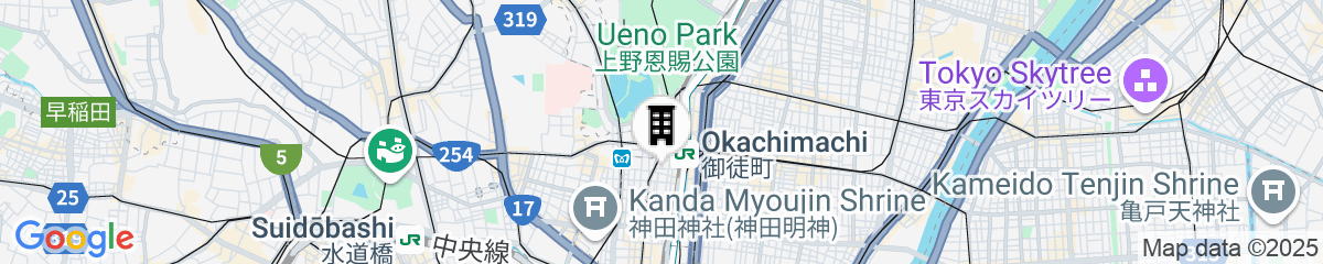 Map for Tosei Hotel Cocone Ueno Okachimachi