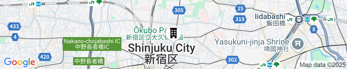 Map for BESPOKE HOTEL Shinjuku