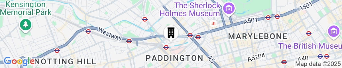 Map for Premier Inn London Paddington - Paddington Basin