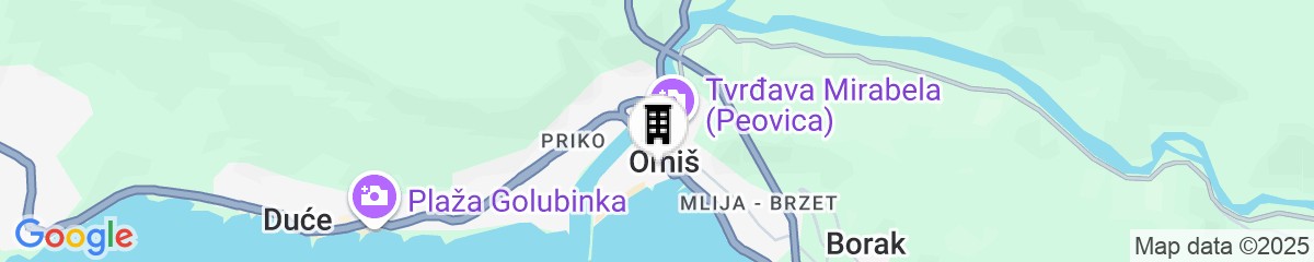 Map for Hotel Plaza Omis