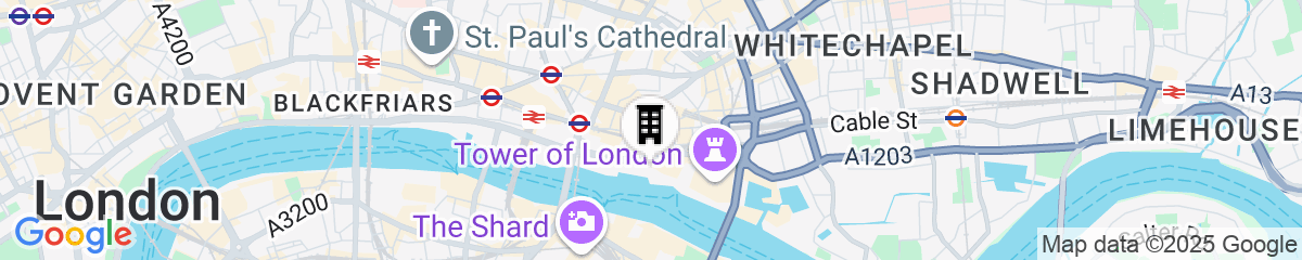 Map for Cheval Three Quays at The Tower of London