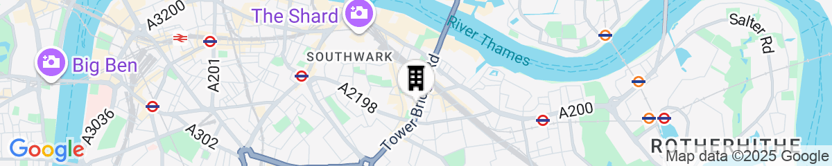Map for Bermonds Locke, Tower Bridge
