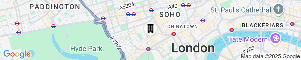 Map for Brown's Hotel, a Rocco Forte Hotel