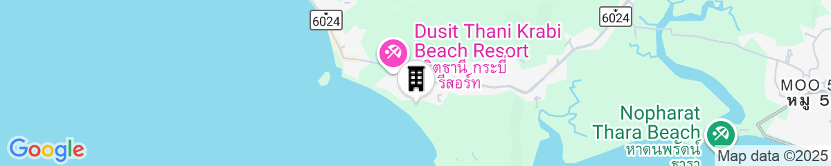 Map for Anyavee Krabi beach resort