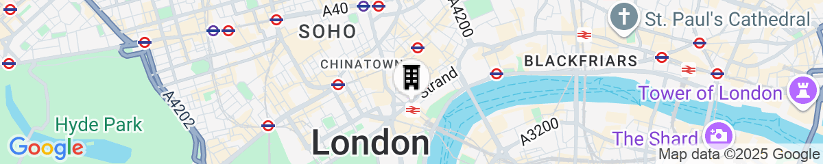 Map for The Clermont London, Charing Cross