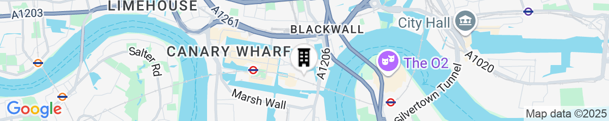 Map for Vertus Edit Canary Wharf