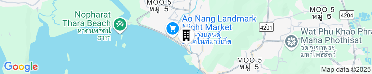 Map for Holiday Ao Nang Beach Resort Krabi
