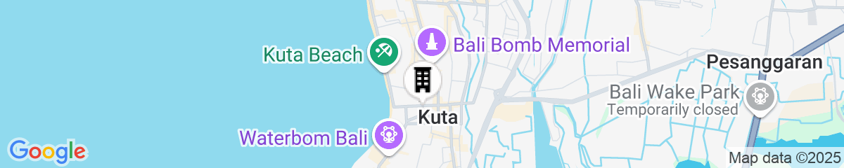 Map for Kuta Angel Hotel
