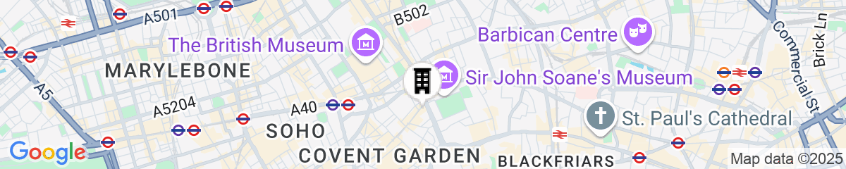 Map for Middle Eight - Covent Garden - Preferred Hotels and Resorts