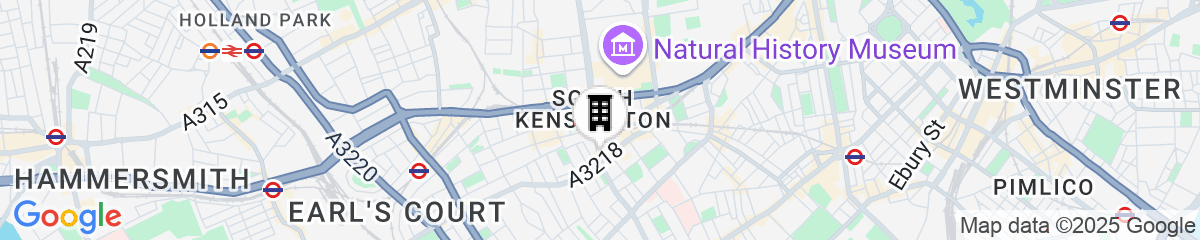 Map for The Kensington Hotel