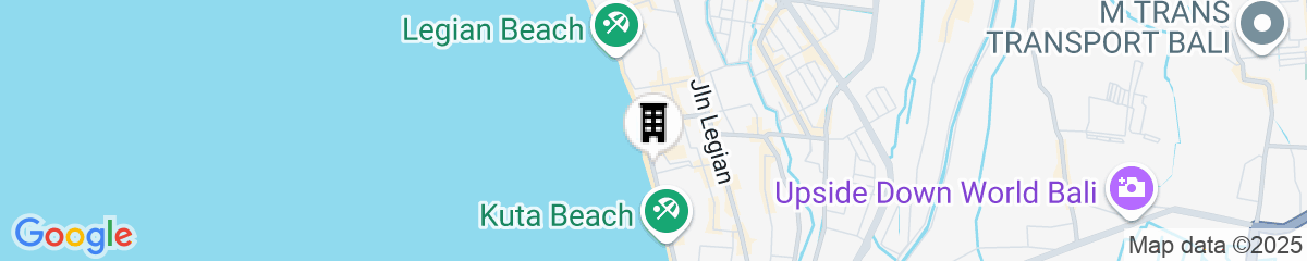 Map for Tribe Bali Kuta Beach