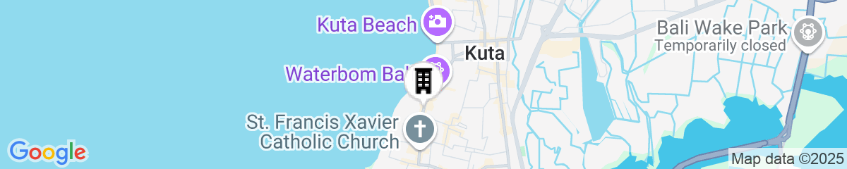 Map for Bali Garden Beach Resort