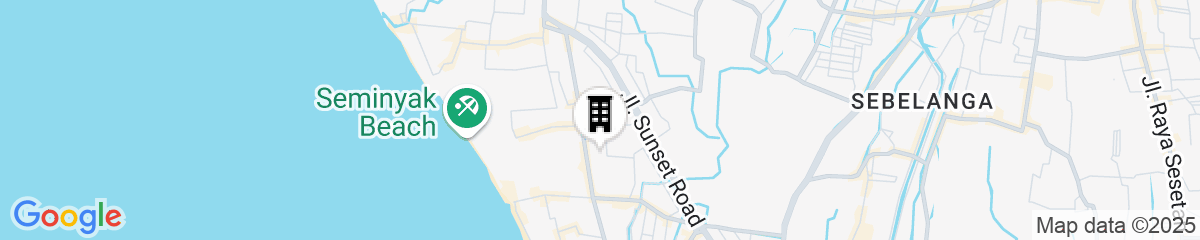 Map for Kubu Cempaka Seminyak Hotel