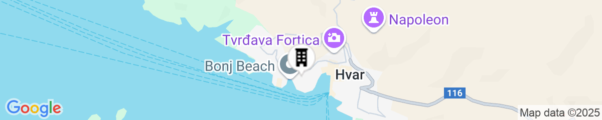 Map for Pharos Hvar Bayhill Hotel