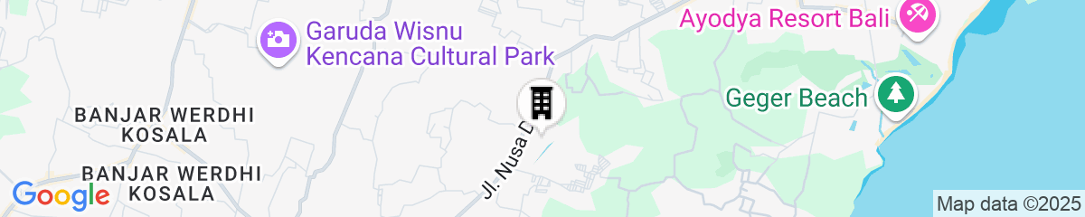 Map for The Miracle Villas Nusa Dua