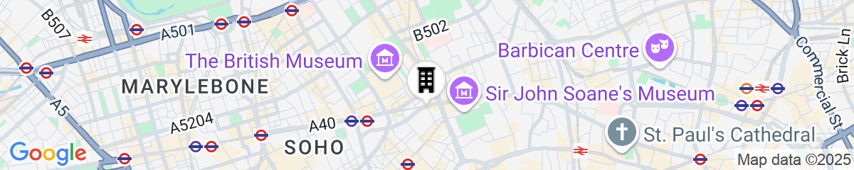 Map for The Hoxton Holborn