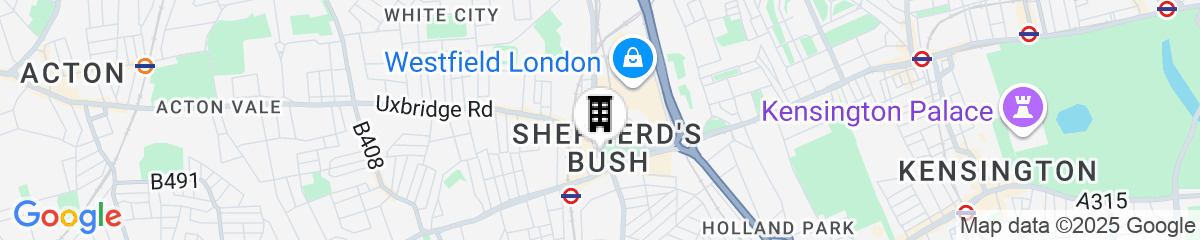 Map for The Hoxton Shepherds Bush