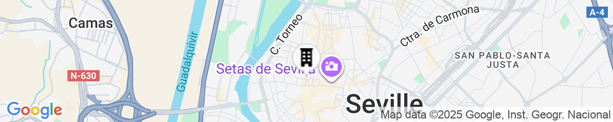 Map for Hotel América Sevilla