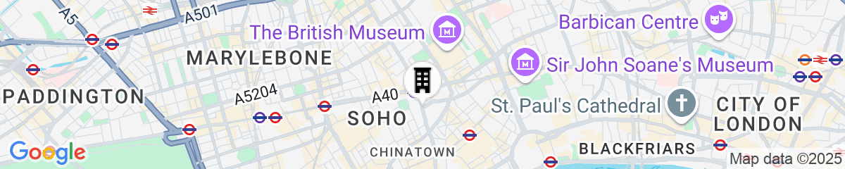 Map for Chateau Denmark London