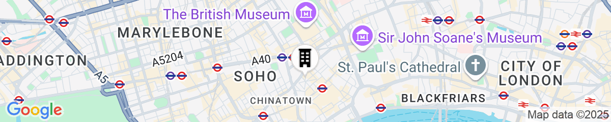 Map for Radisson Blu Hotel, London Mercer Street