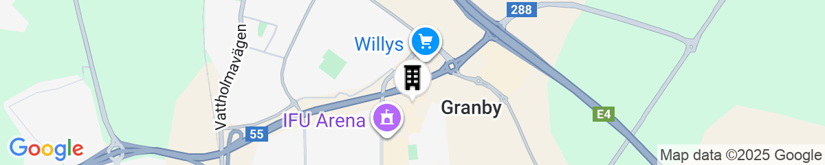 Map for Arenahotellet i Uppsala