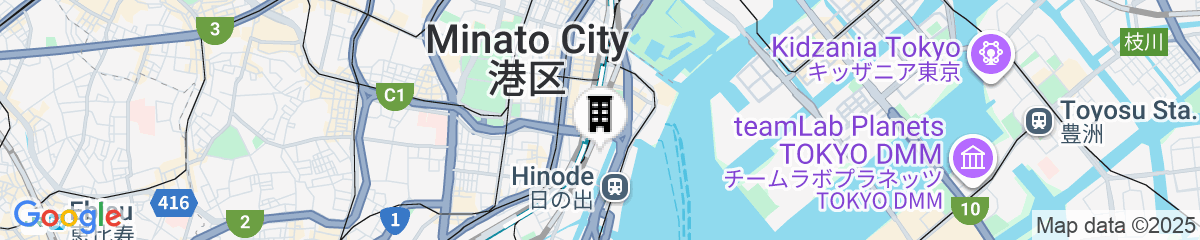 Map for Fairmont Tokyo