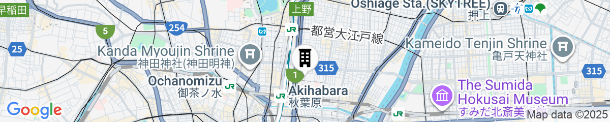 Map for THE TOURIST HOTEL & Cafe AKIHABARA