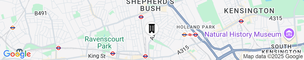 Map for Brook Green Hotel