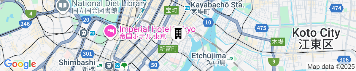 Map for Hotel Vintage Tsukiji