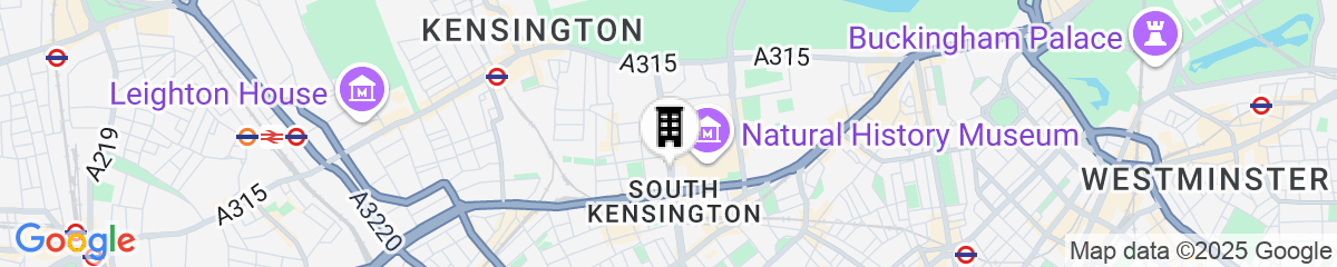 Map for 54 Queens Gate Hotel
