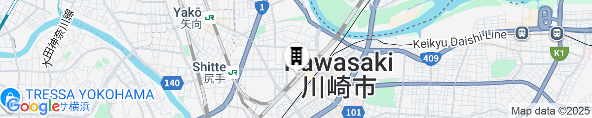 Map for Hotel Metropolitan Kawasaki