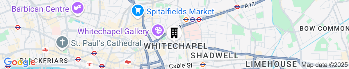 Map for Wilde Aparthotels, London, Aldgate Tower Bridge