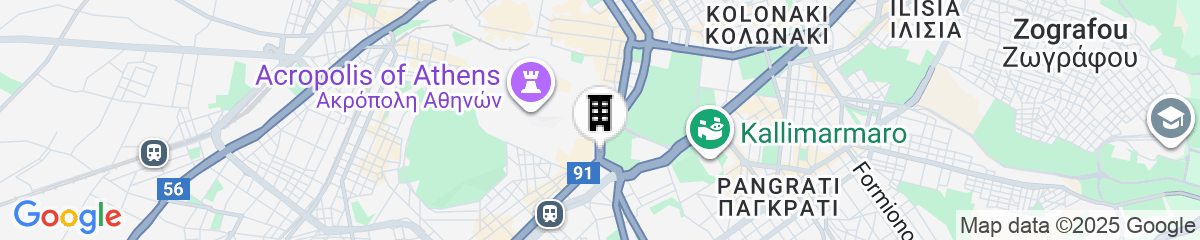 Map for Athens Gate Hotel