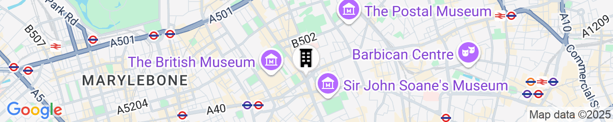 Map for NYX Hotel London Holborn by Leonardo Hotels